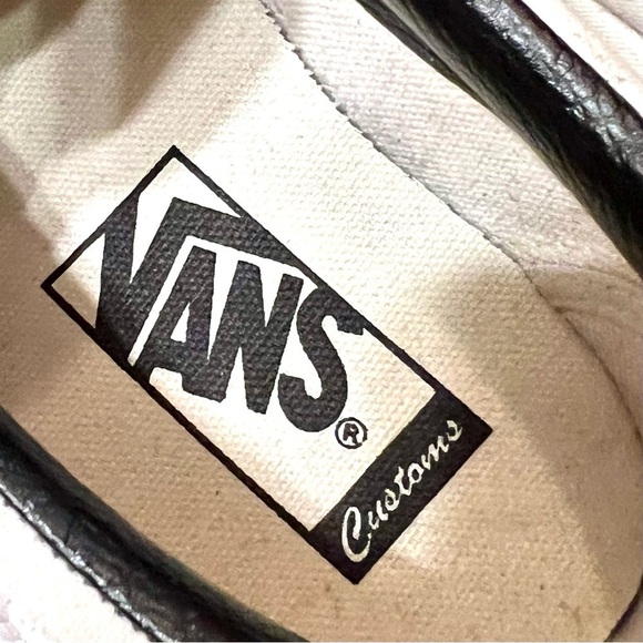 VANS Customs Team Simplr Classic Slip On Blue yellow Checkerboard Rare women’s 7 - Picture 7 of 9